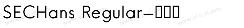 SECHans Regular字体转换